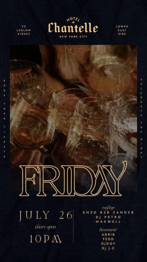 Hotel Chantelle Friday 7/26 - Rooftop Access