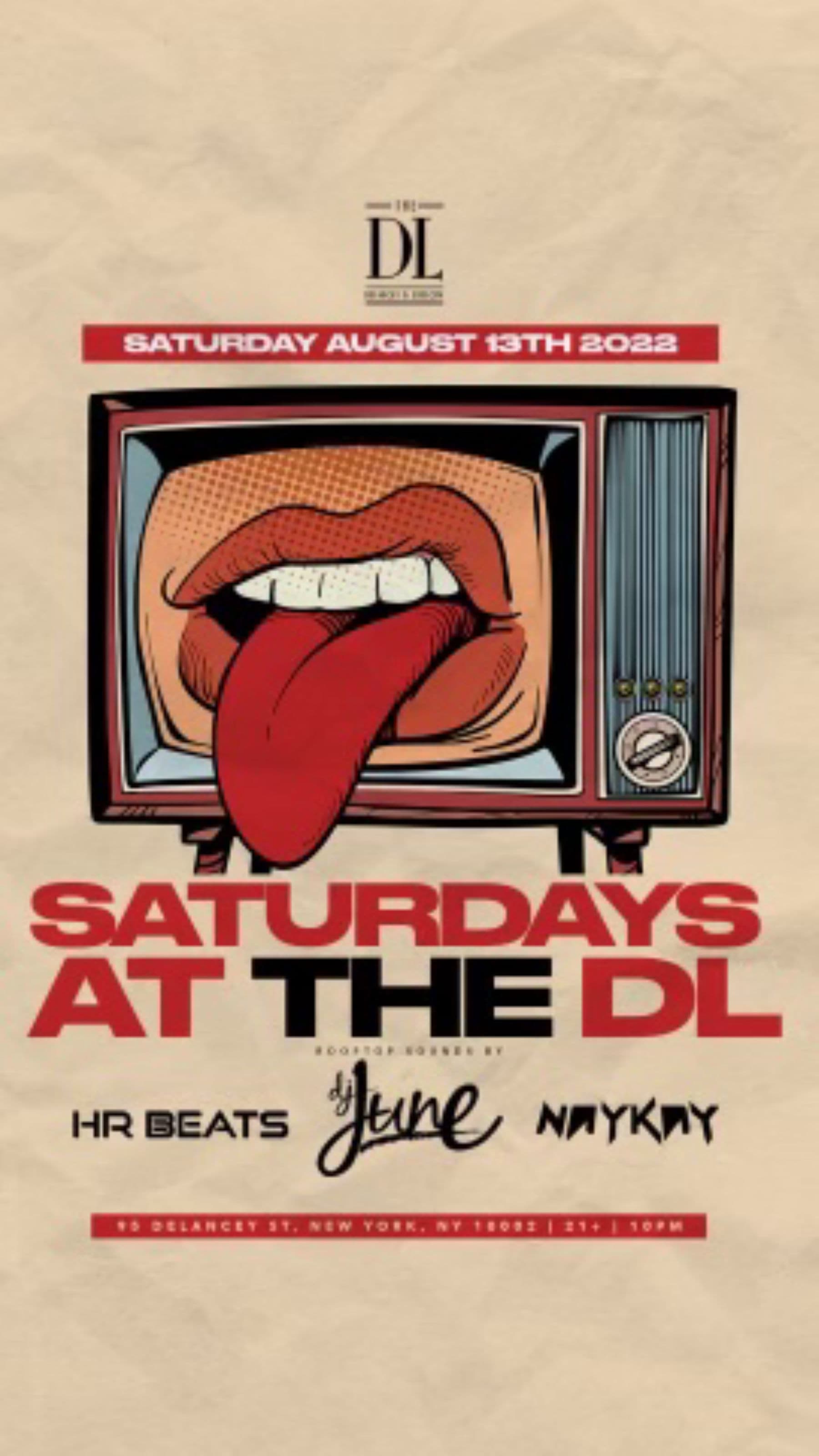 Saturday 8/13 @ The DL