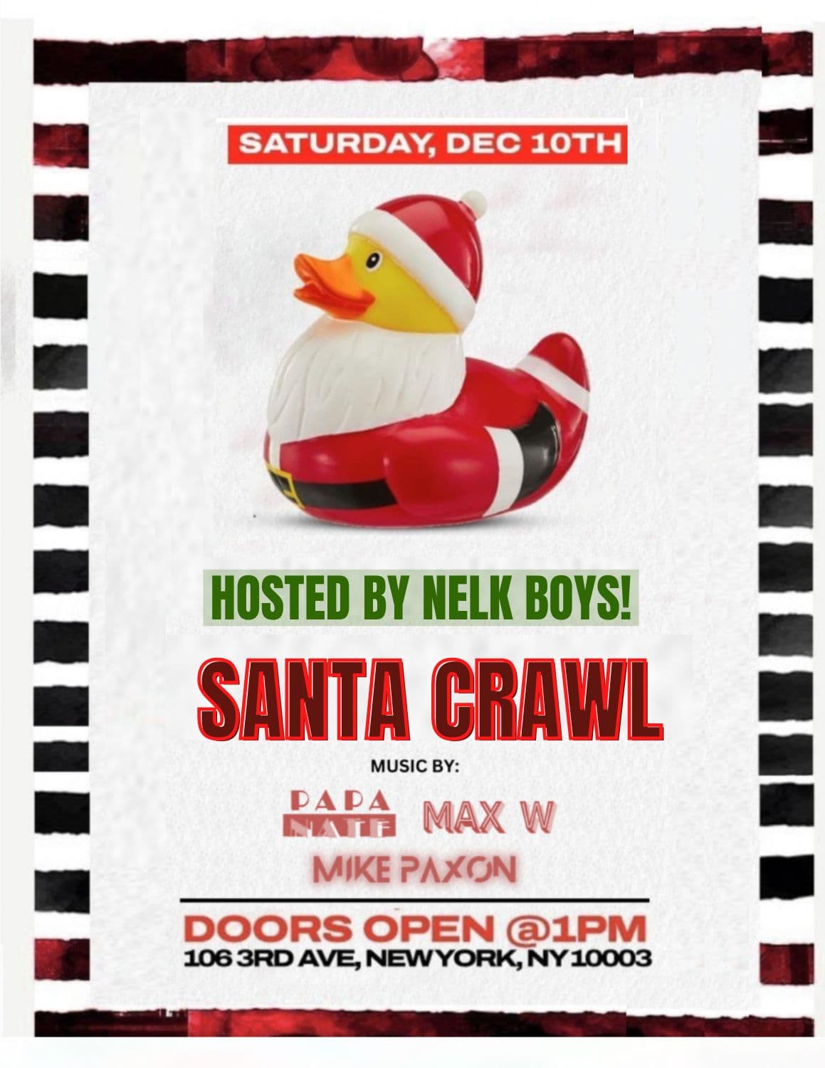 Santa Crawl Party @ Ugly Duckling - Hosted By NELK BOYS - Sat 12/10