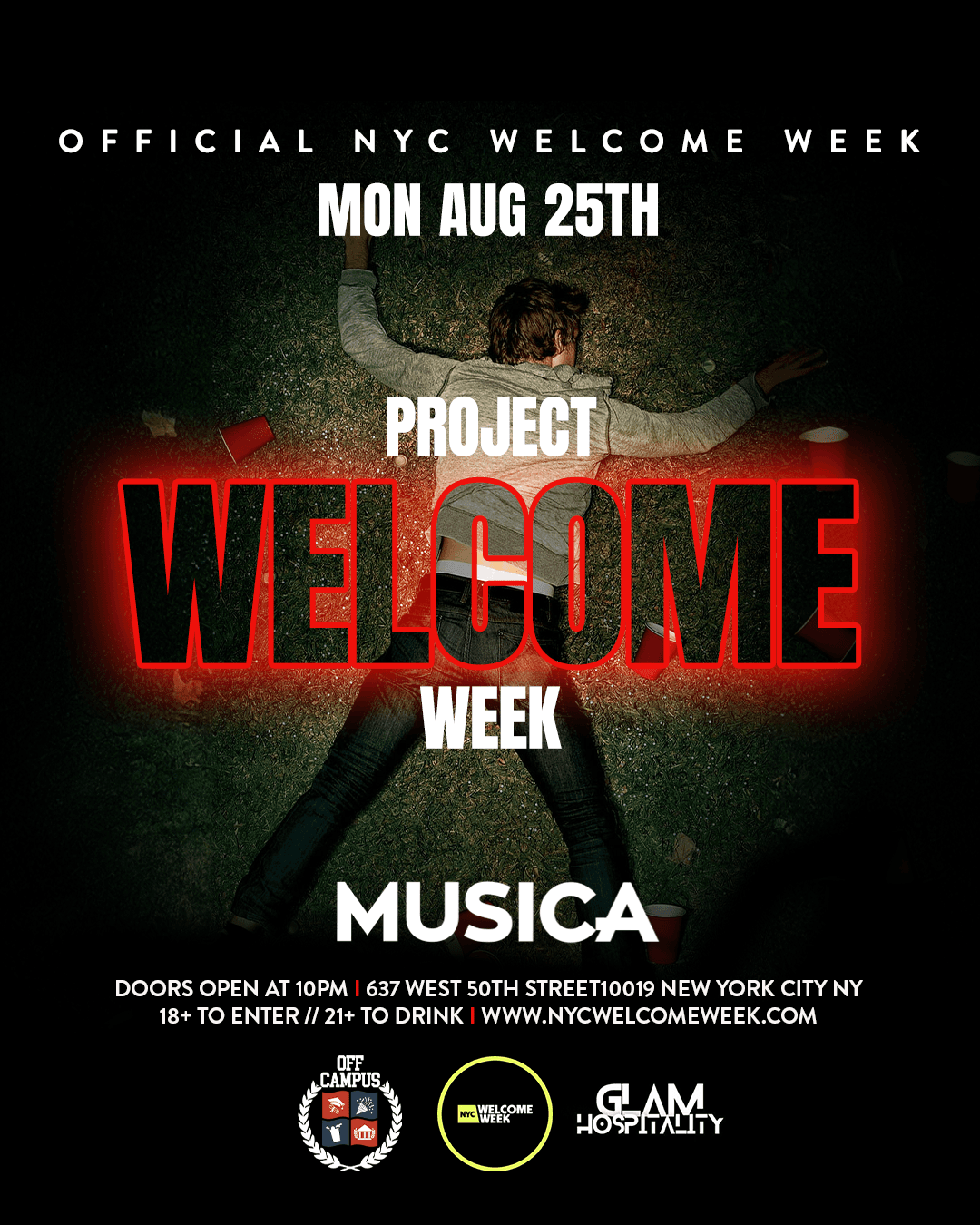 (18+) WELCOME WEEK DAY 1 - PROJECT X