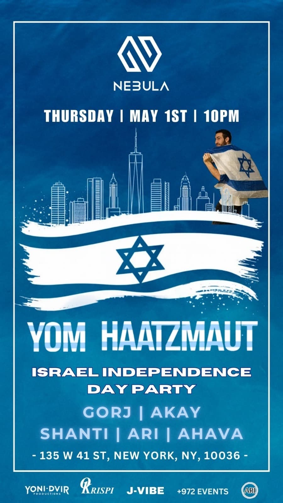 Israeli Independence Day party @ Nebula NYC Thursday 5/1
