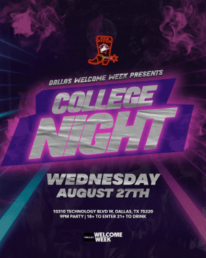 (18+) WELCOME WEEK: COLLEGE NIGHT 8/27 @ RED RIVER