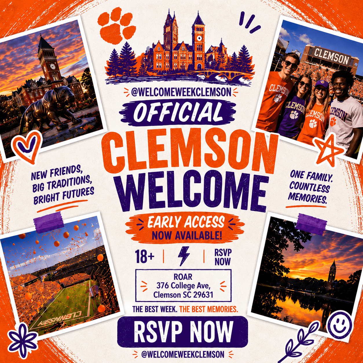 (18+) CLEMSON WELCOME WEEK: DAY 1