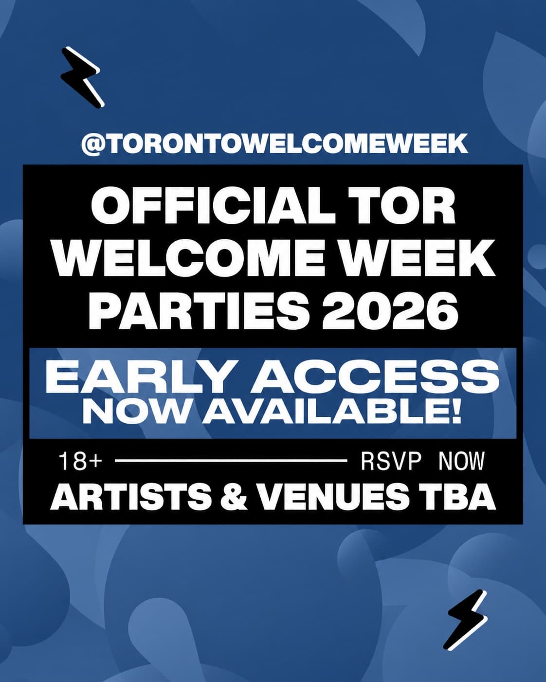 OFFICIAL TORONTO WELCOME WEEK PARTIES 2026