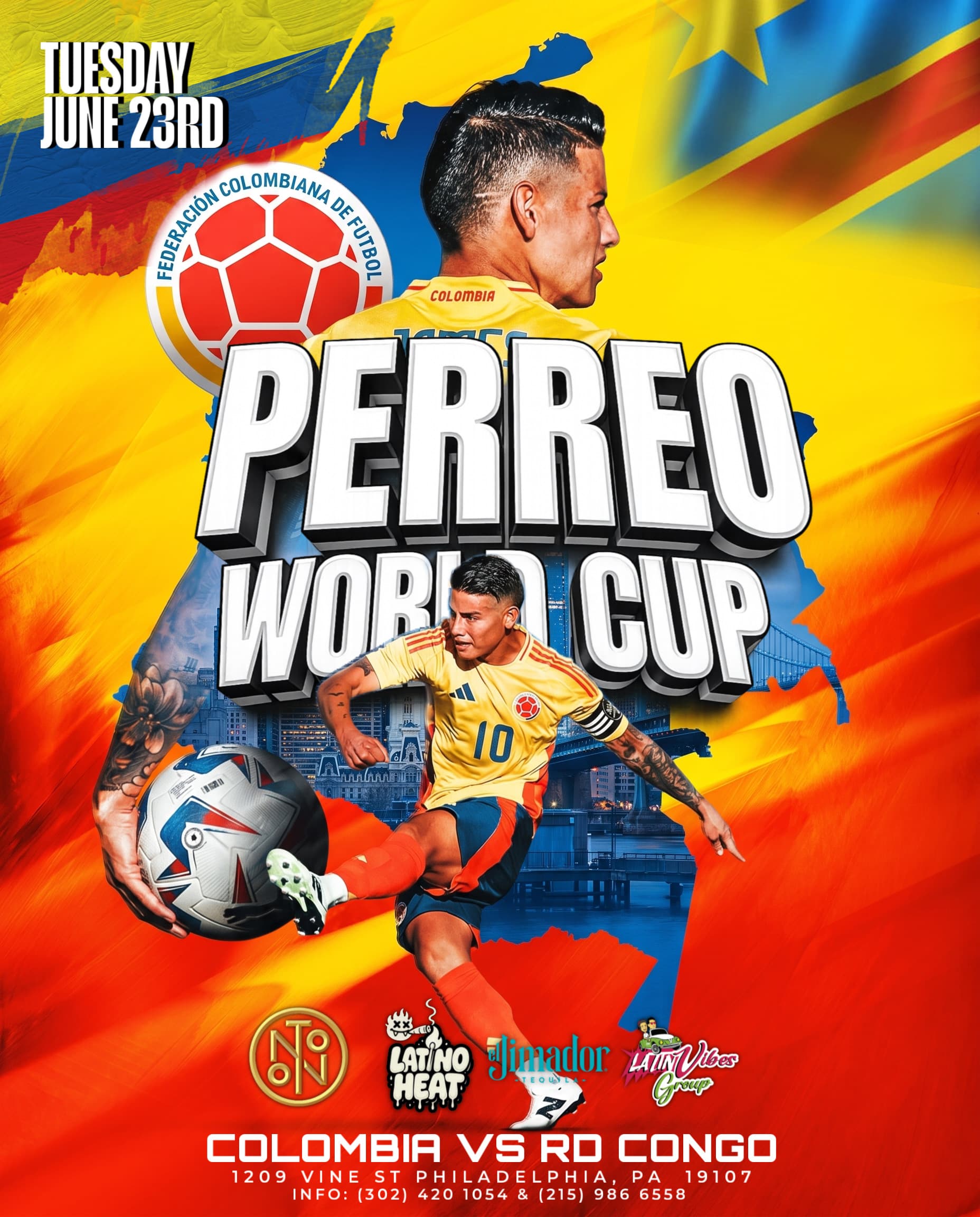 Perreo World Cup: Colombia vs DR Congo @ NOTO Philadelphia