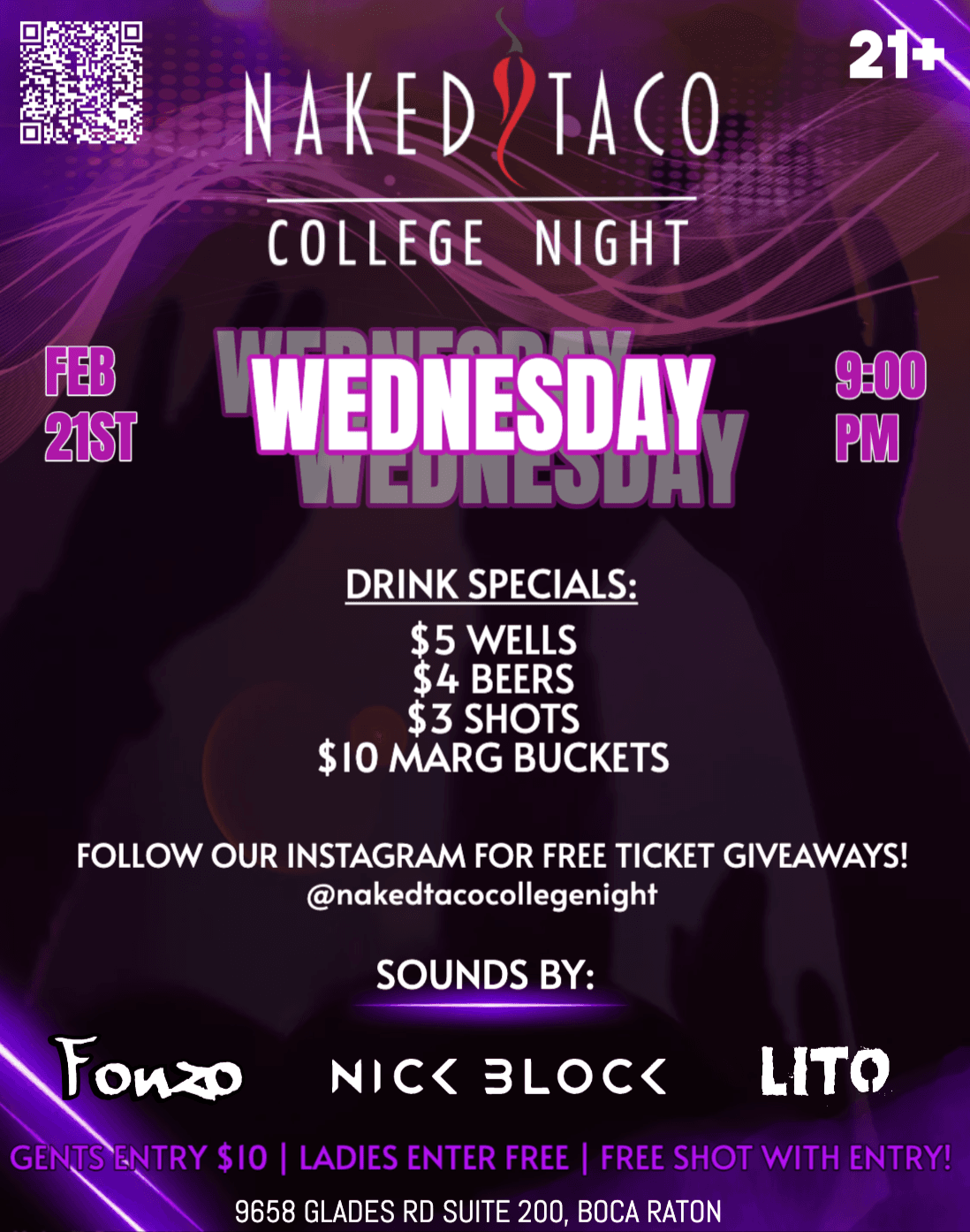 NAKED TACO COLLEGE NIGHT 2/21