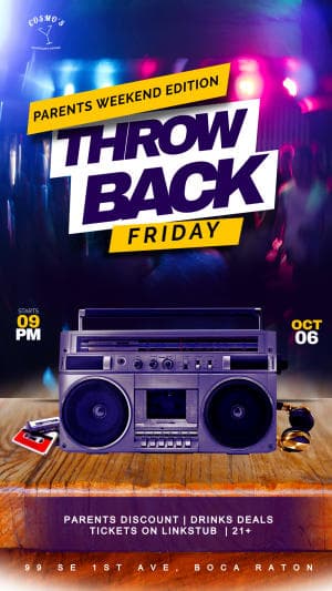 Throwback Friday @ Cosmo’s