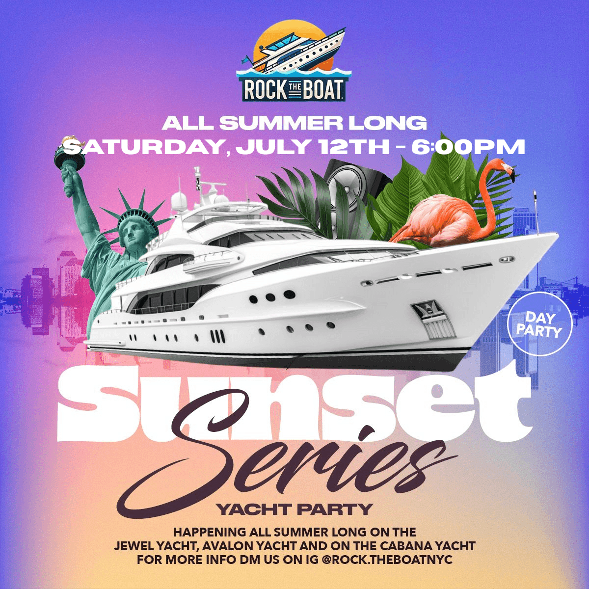 AVALON NYC YATCH PARTY 7/12 at 6PM