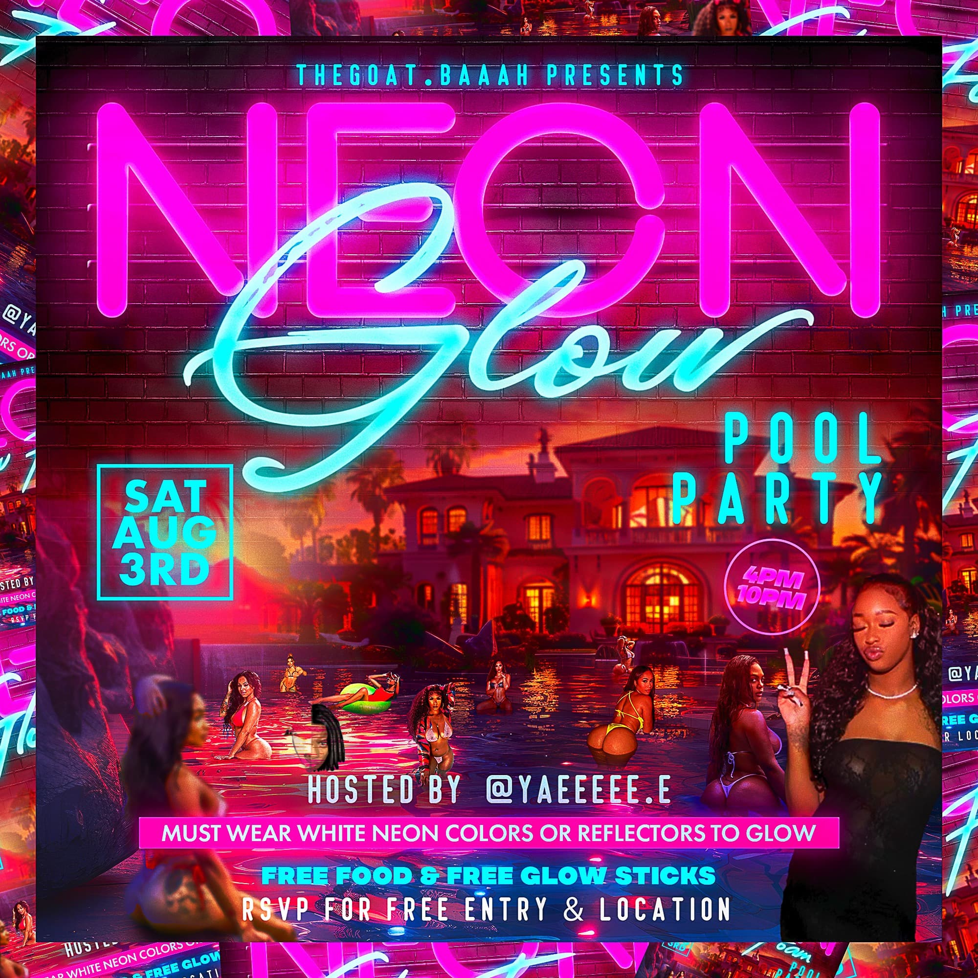 NEON GLOW POOL & AFTER PARTY π¦πββοΈ