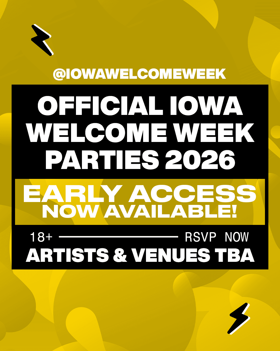 OFFICIAL IOWA WELCOME WEEK PARTIES 2026