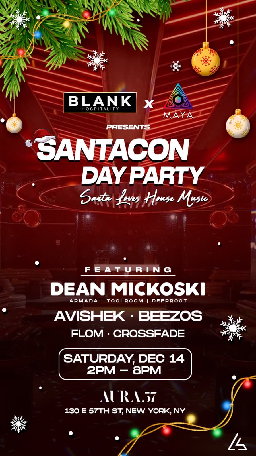 SANTACON DAY PARTY @ AURA 57 12/14