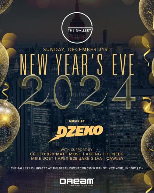 NEW YEARS EVE 2024 @ THE GALLERY