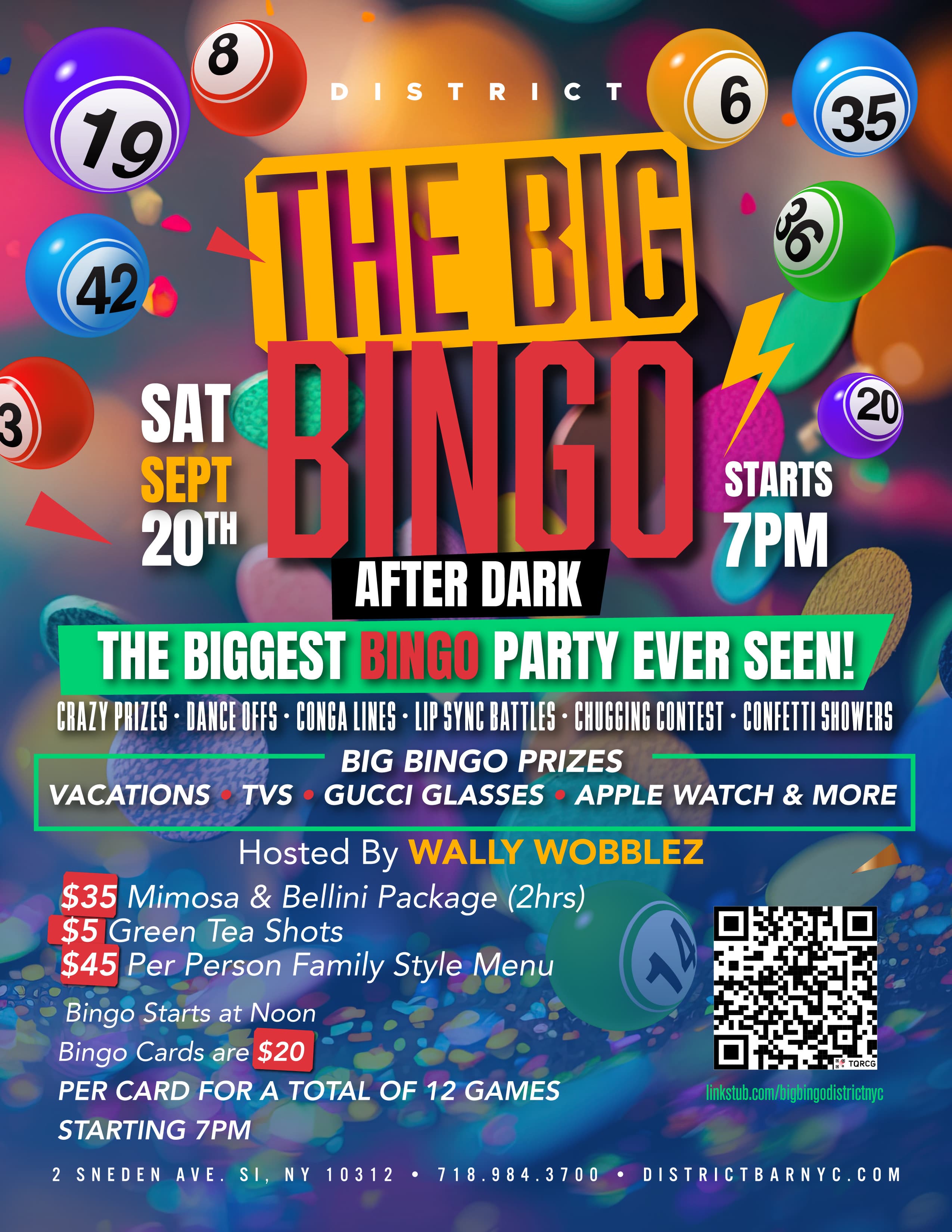 The Big Bingo After Dark - Saturday, September 20th - District